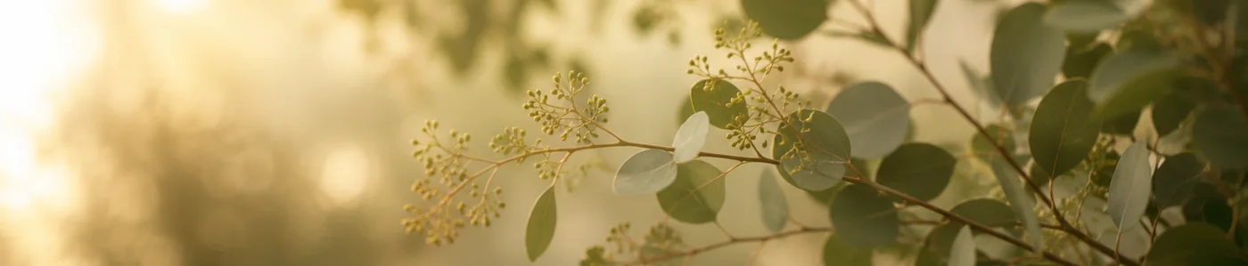 Soft eucalyptus in morning light